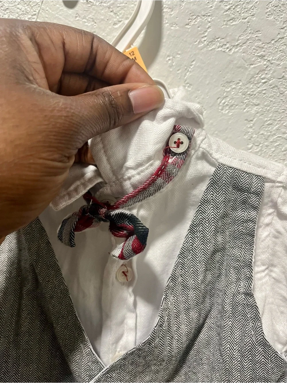 Dapper Dude Gray Vest Set with White Shirt and Bow Tie